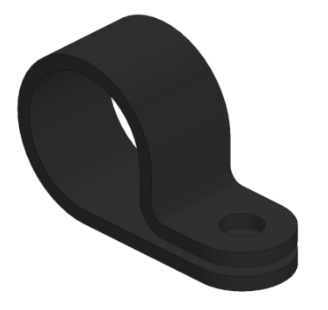 Clip Ø14 mm Noir n°8